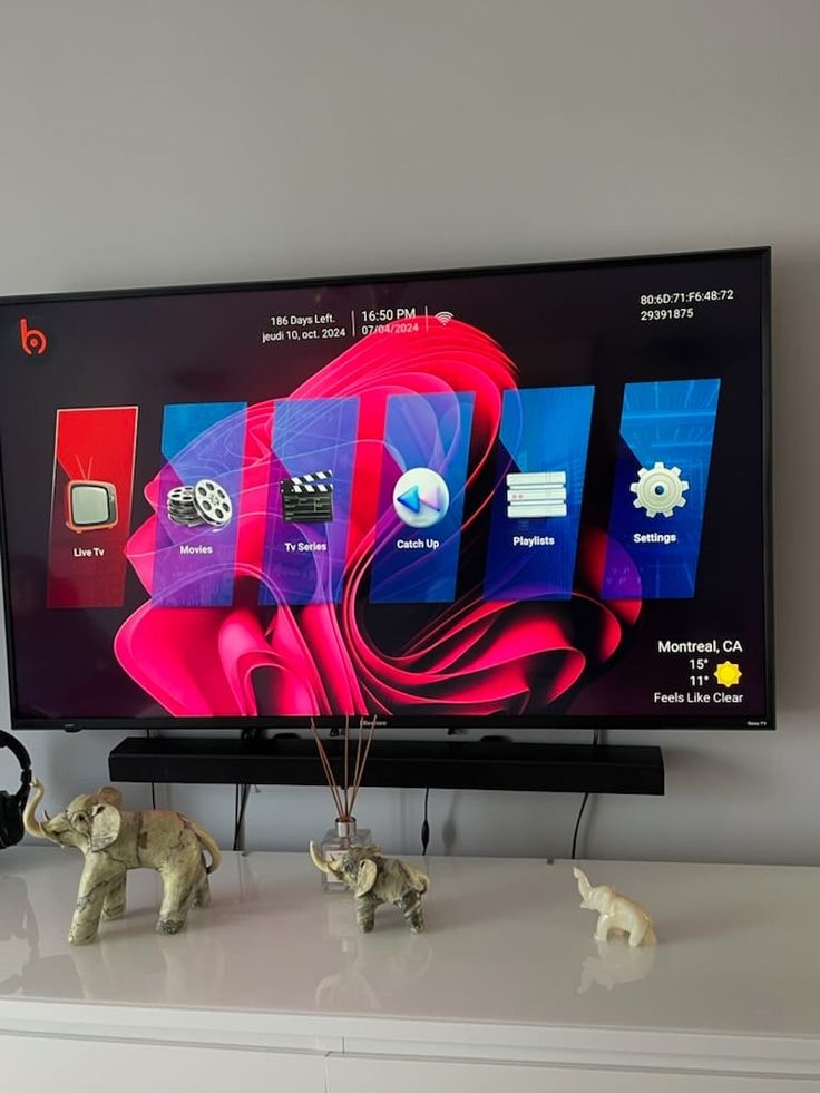 Multi-screen IPTV connection running on tablet