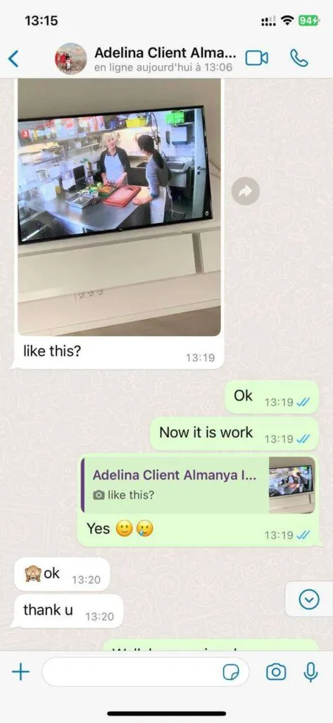 WhatsApp customer support chat screenshot 4